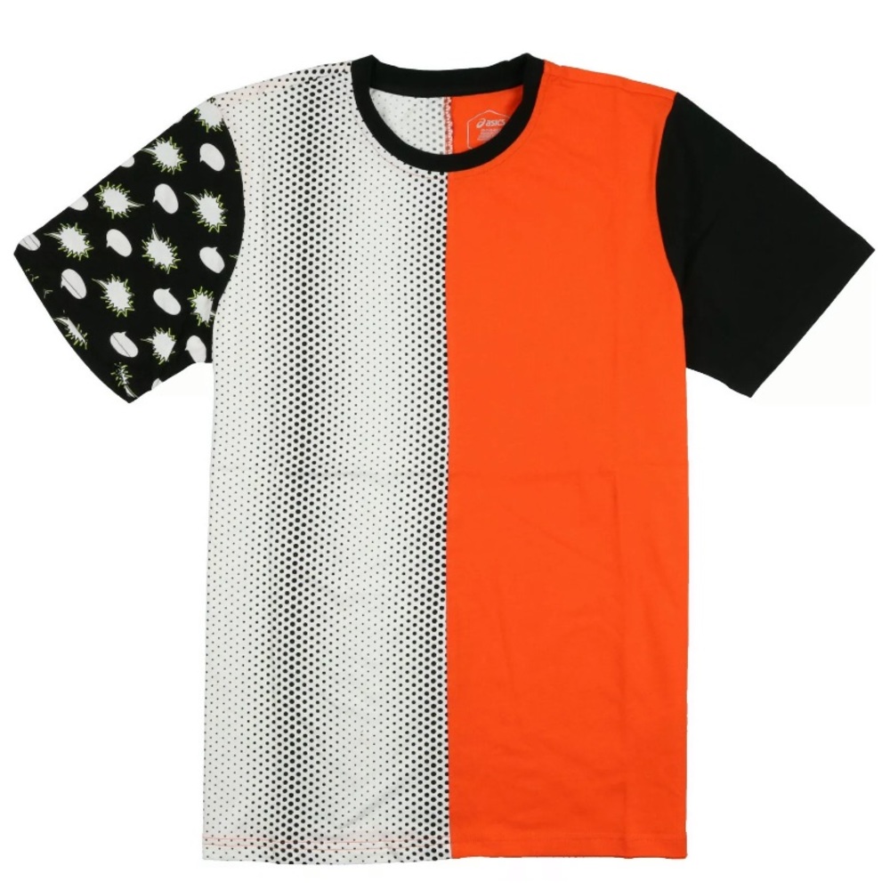 Asics Tiger Happy Chaos Split T-Shirt Orange Black